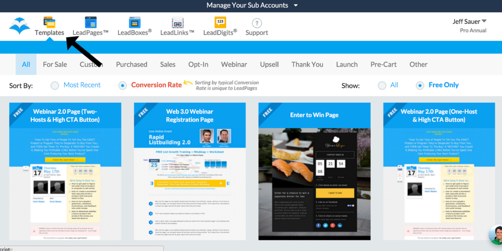 Leadpages Templates To Optimize Your Page Sales Funnel Hq Sales Funnel Hq